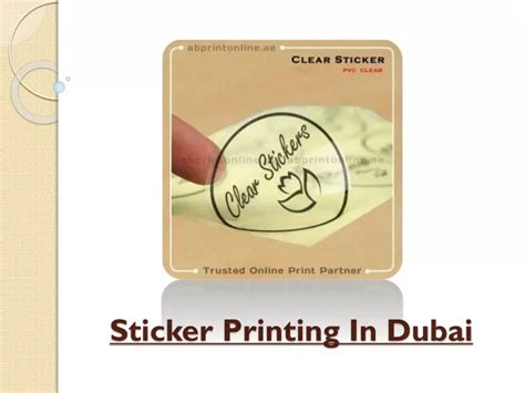 Ppt Sticker Printing In Dubai A Small Step To Advertising Sticker For