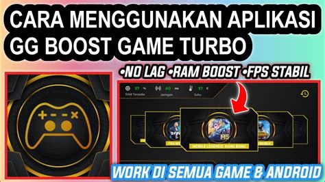 Cara Menggunakan Aplikasi GG Boost GG Boost Game Turbo YouTube