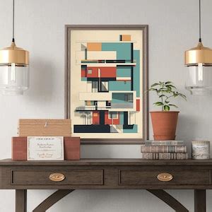 Modern Architecture Poster Mid Century Modern Architecture Modernist ...