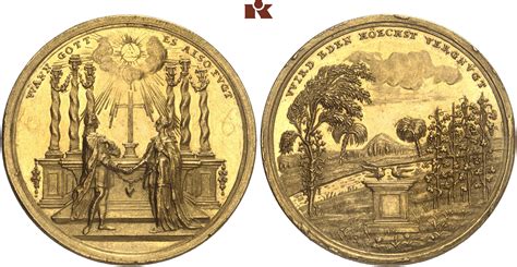 Goldmedaille Zu 6 Dukaten O J Um 1750 Slg Goppel Kahane Slg