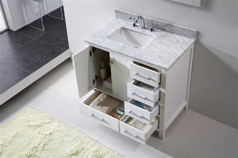 Virtu Usa Caroline Avenue 36 Single Bathroom Vanity Set In White W