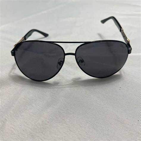 Dior Black Gold Aviator Sunglasses 797 62 Depop