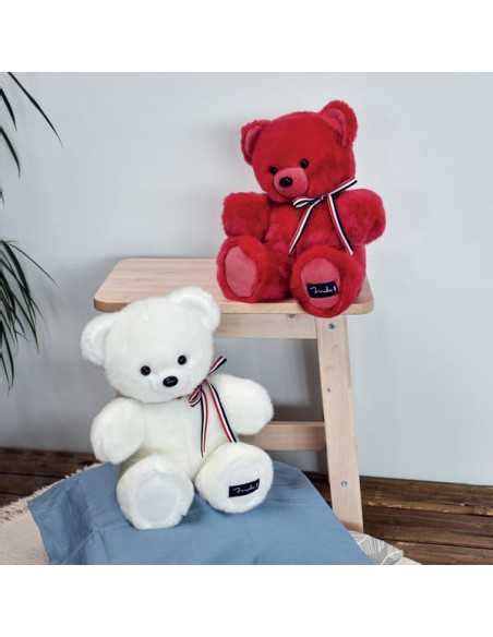 Peluche Lou L Ours Fran Ais Rouge Cm Ma Lou Tradition