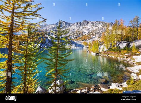 Beautiful Alpine Lakes Wilderness Area In Washington Usa Stock Photo