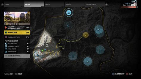 Ghost Recon Wildlands Skill Points Map - Itacua Region