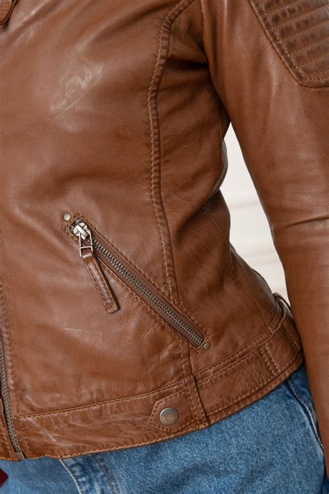 Damen Jacke Oakwood HILLS 6 COGNAC 507 Leder Jack De