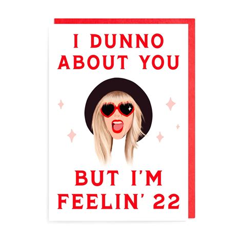 Taylor Swift 22nd Birthday Card Swifty Music Love Singer Etsy Uk