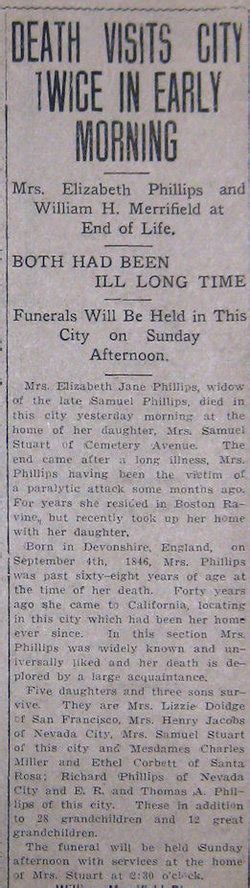 Elizabeth Phillips Phillips 1846 1914 Monumento Find A Grave