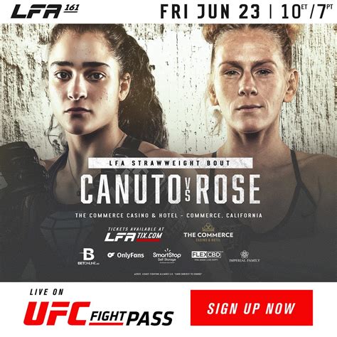 Giovanna Canuto 4 0 Vs Hilarie Rose 6 6 In A Strawweight Bout On June 23rd Lfa 161 R Wmma