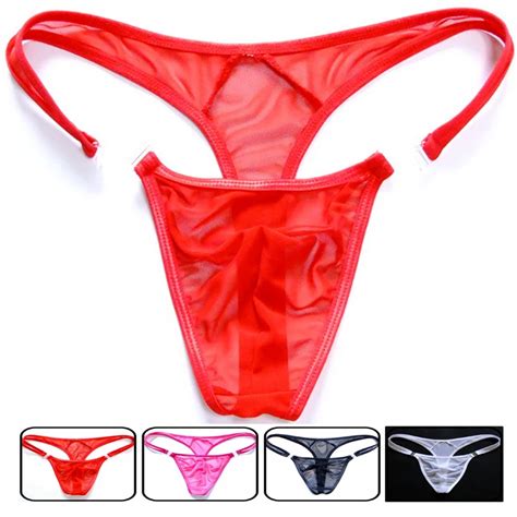 Tanga De Malla Transparente Para Hombre Ropa Interior Sexy Gay Con