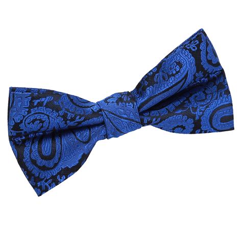 Men S Paisley Royal Blue Bow Tie