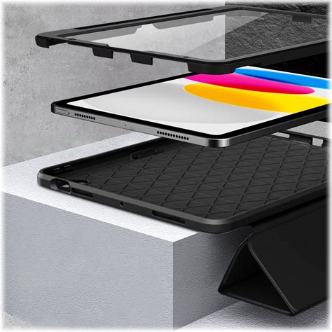 Saharacase Heavy Duty Folio Case For Apple 10 9 Inch Ipad 10th Generation Black Tb00276 Best Buy