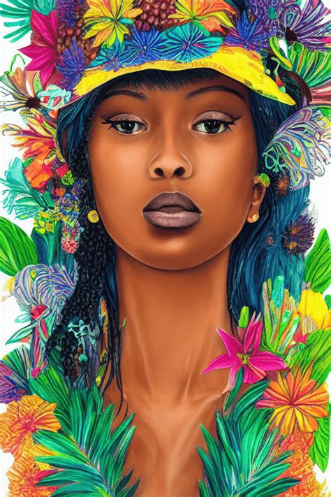 Beautiful Caribbean Flowers In Vibrant Colors Creative Fabrica