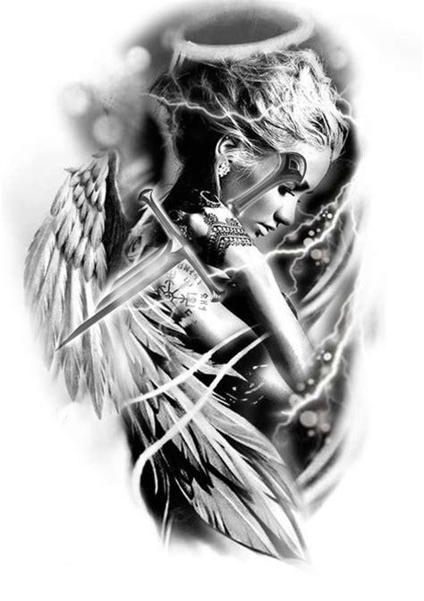 Pin by John Sleva on Tattoos | Angel tattoo designs, Angel warrior ...