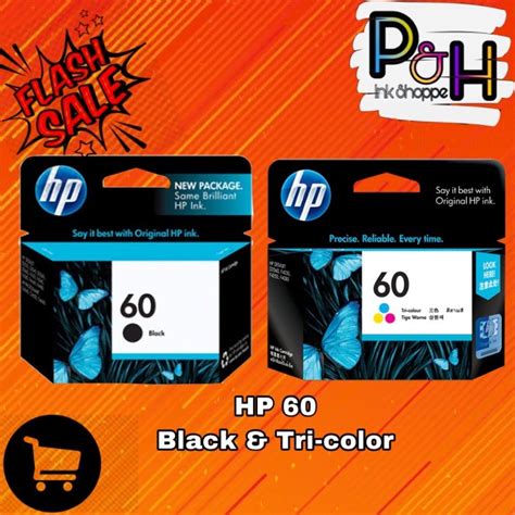 Genuine Hp 60 Black Tri Color Ink Cartridge No Box Shopee Philippines