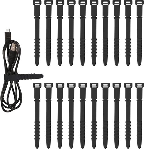 Amazon SAVITA 20pcs Reusable Wire Ties 4 5inch Silicone Cable