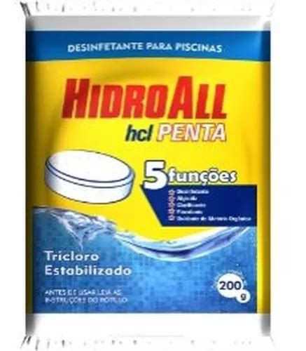 Pastilha De Cloro Para Piscina Penta 5x1 200g Hcl Hidro All MercadoLivre