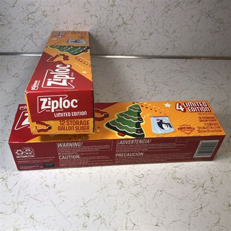 Lot Of Boxes Ziploc Limited Edition Holiday Bags Gallon Storage