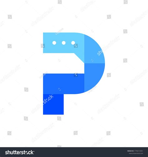 Letter P Chat Communication Logo Icon Stock Vector Royalty Free