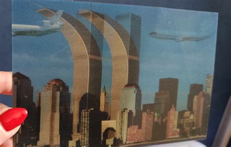 Postcard Wtc And Plane R911archive