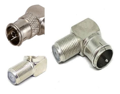 4 Adaptador Conector F Cabo Antena Tv 90 Graus L Coaxial MercadoLivre