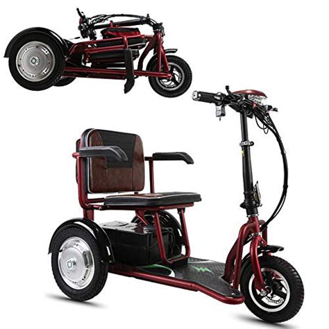 Mmrly Triciclo Para Adultos Triciclo El Ctrico Plegable Scooter De