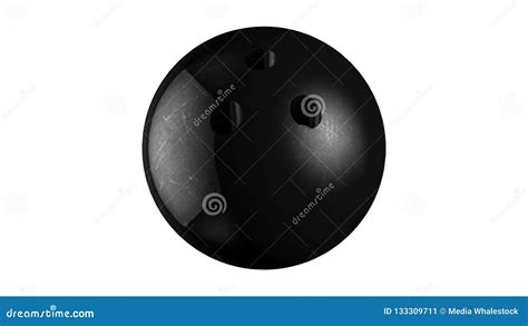 Black Bowling Ball with Holes. Bowling, Ball. Stock Illustration ...