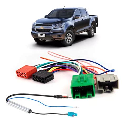 Kit Chicotes Rádio Som Automotivo Adaptador Chevrolet S10