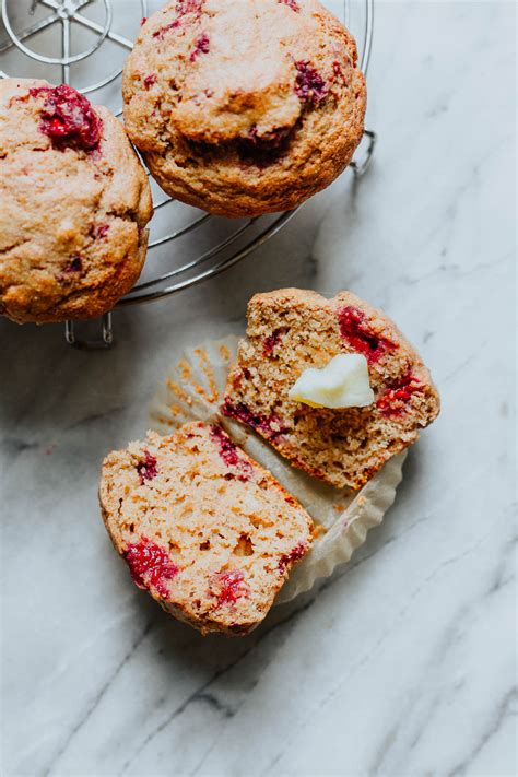 Buttermilk Muffins With Raspberries Baked