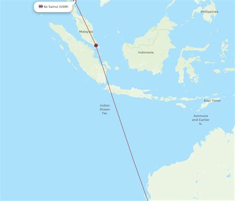 All Flight Routes From Koh Samui To Perth Usm To Per Flight Routes