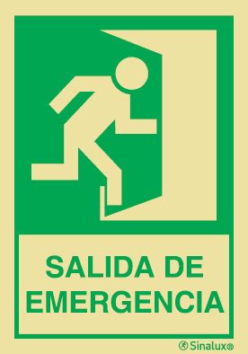 Se Al De Evacuaci N Con El Pictograma Y Texto De Salida De Emergencia