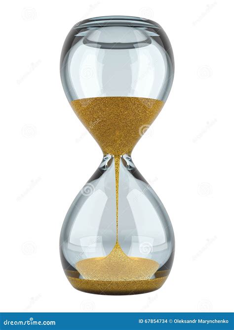 Hourglass With Gold Sand Stock Illustration Illustration Of Flow 67854734