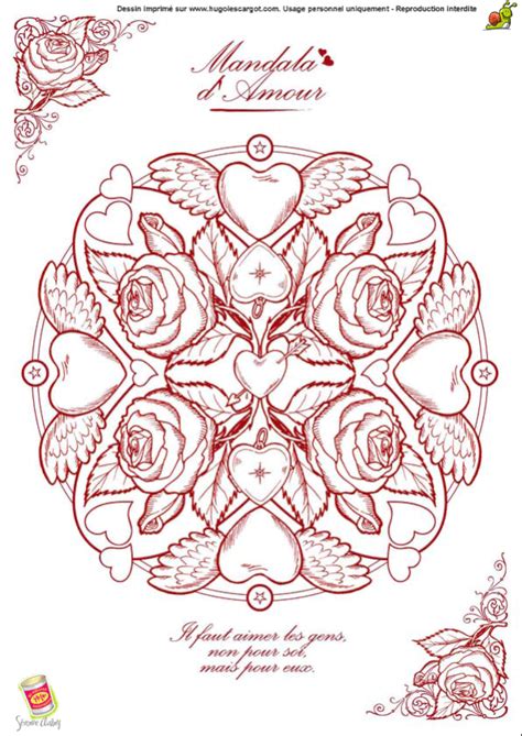 Coloriage Saint Valentin Mandala