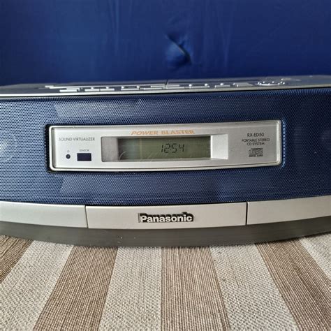 Panasonic Boombox Stereo RX-ED50 FM Radio Twin Cassette Tape CD Player ...