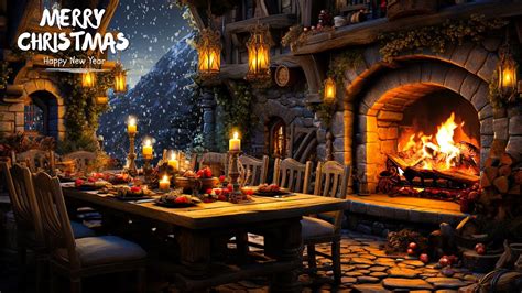 Fireplace Sounds & Smooth Jazz Christmas Music Ambience 🎄 Instrumental Christmas Jazz Music ...