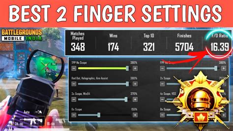 BEST SENSITIVITY SETTINGS BGMI PUB MOBILE 2 FINGER CLAW THUMB