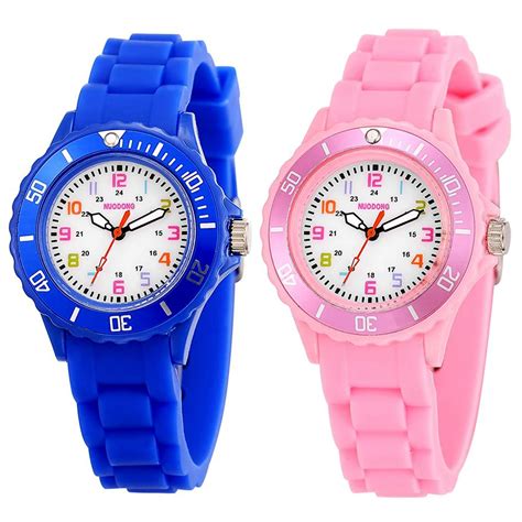 Montre Bracelet Quartz Pour Enfants Gar Ons Et Filles Bandes Souples En