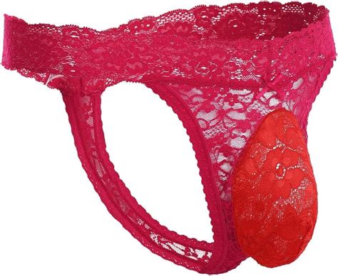 Mens Lace G String Bikini Thong Briefs Sheer Mesh Low Waist Nightwear XL EBay