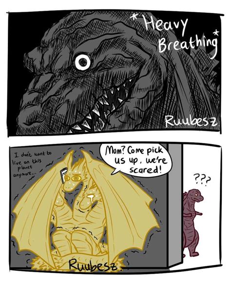 Pin By ç¶å ç´ On Aliens Godzilla Funny Godzilla Godzilla Comics