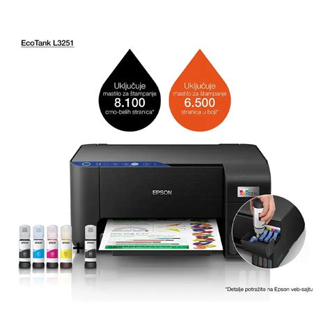 Epson EcoTank L3251 Multifunkcijski Štampač – Toner House