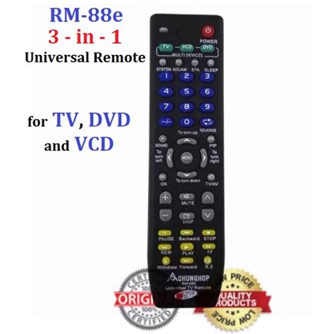 Rm E Universal Remote For Tv Dvd Vcd In Universal Remote Control