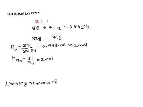 Solved Disulfur Dichloride S Cl Is Used During The Vulcanization Of