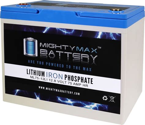 Mighty Max Battery Batterie De Rechange Au Lithium 12 V 75 Ah Pour