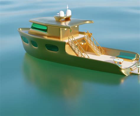 ArtStation - Golden yacht | Resources