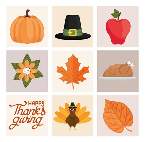 icons happy thanksgiving 3808972 Vector Art at Vecteezy