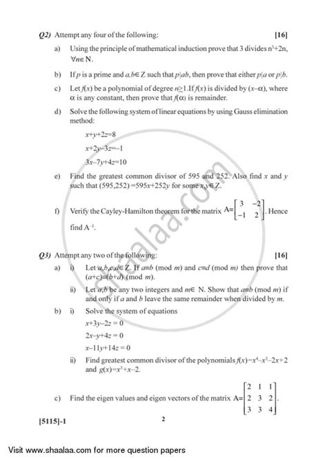 Algebra And Geometry B Sc Mathematics Semester Fybsc