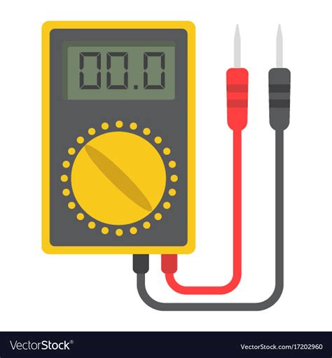 Digital Multimeter Flat Icon Build And Repair Vector Image