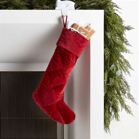 Velvet Heritage Red Christmas Stocking Reviews Crate And Barrel