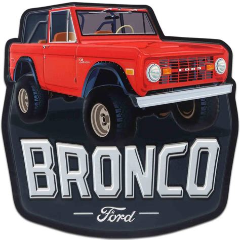 Ford Bronco Car Decorative Metal Tin Sign Canadian Tire