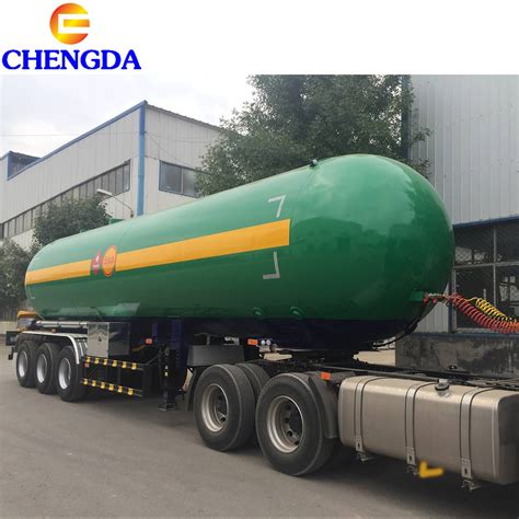 Tri Axle Cbm Ton Lpg Gas Transport Tank Truck Semi Trailer China